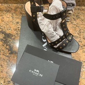 Coach Margaret Leather Heel dress sandals